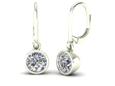 Women Diamond Earrings 3D print model 59