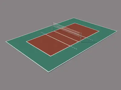 Volleyball Court Low-poly 3D model