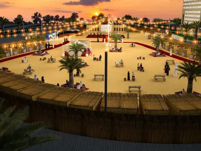 Arabian Village festival 3D model