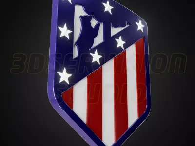 Atletico Madrid logo  - Cinematic - 3D print 3D model