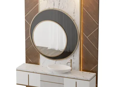 Luxury Bathroom White 3D model