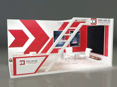 Booth Exhibition Stand a324a 3D model