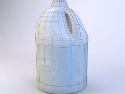 Jerrycan white Low-poly 3D model