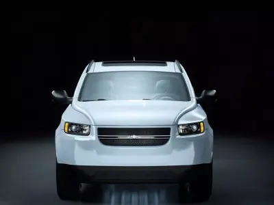 Realistic Mid-Size SUV 3D Model Low-poly 3D model