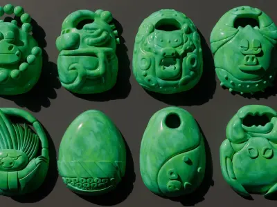 kungfu panda pendants 3D model