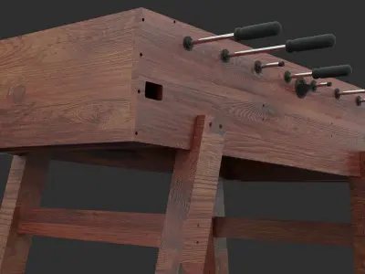 kicker table - fussball 3D model