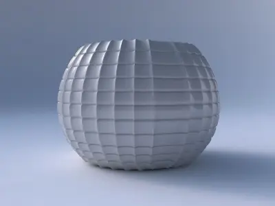 Bowl spheric with strange tiles 3D print model