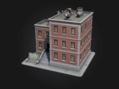 Gotham Police Headquarters Model  A Dark and Gritty Urban  3D model