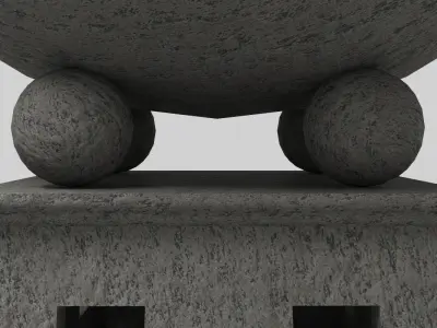 Decorative Stone Planter Low-poly 3D model