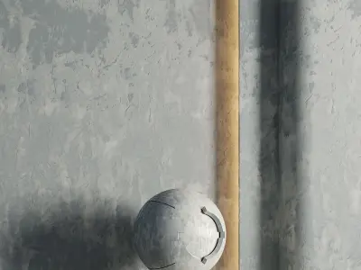 2 Mats - Decorative Plaster 03 - PBR - 4K Texture