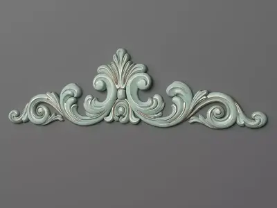 Cartouche ornate wall plaque 3D print model