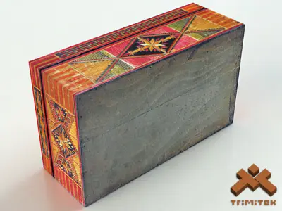 Old Decorative Jewelry Box Low-poly 3D model