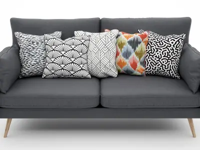  MODERN SOFA WITH PILLOWS 3D model