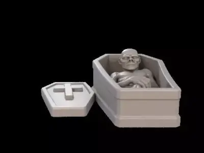 Sleeping Zombie Coffin 3D print model