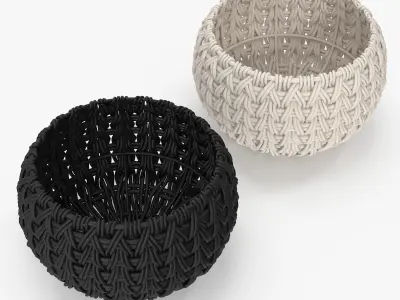 Storage Basket - Small Low-poly 3D model