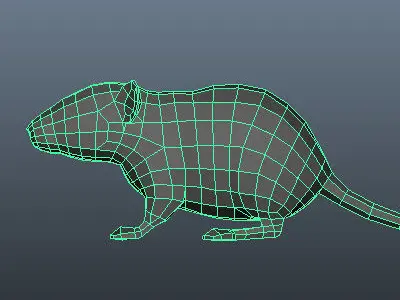 Low Poly Mouse rat Low-poly 3D model purchase
