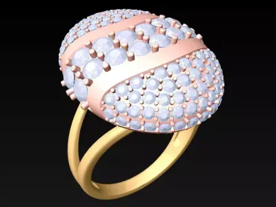 Diamond Ring - Womens Rings - GN231 3D print model