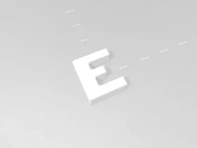 Vase E - Alphabet Vases Collection Letters - STL Printable 3D print model