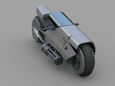 sci-fi motorbike 3D model