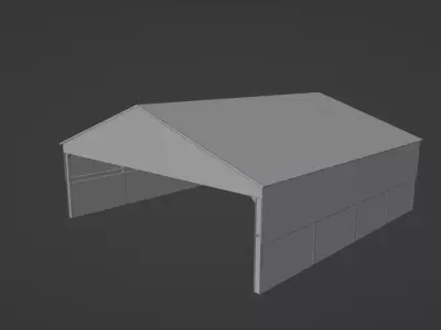 Detailed UK Farm Shed 3D model