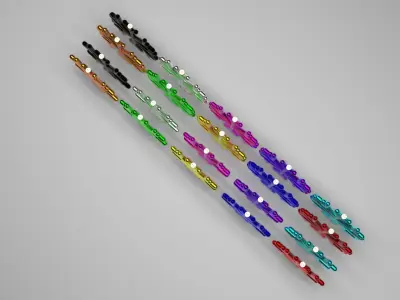 Snowflake Christmas Ornaments Set 3D model