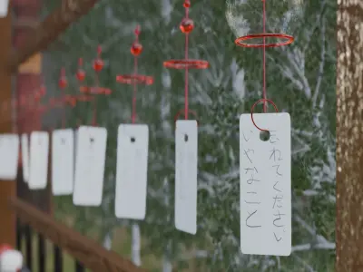 tanabata festival scene in Blender Cycles Free 3D model