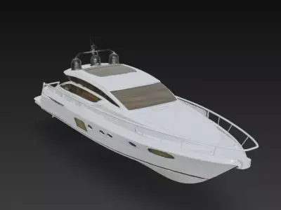 Modern Luxury Motor Yacht Cabin Cruiser 3D Model 3D print model