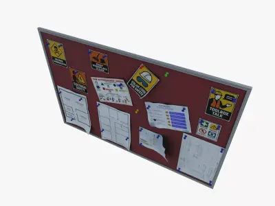 Notice Board 3D model