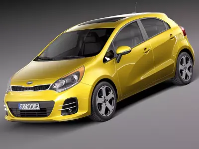 Kia Rio Hatchback 5-door 2016 3D model