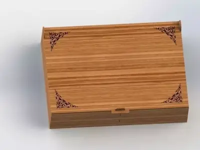 Laser cut wooden box Free 3D model