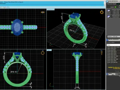 Engagemen Ring WB V3 3D print model
