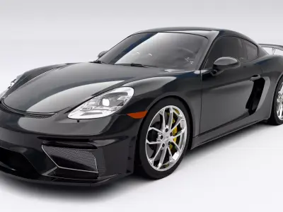 Porsche GT4 Low-poly 3D model