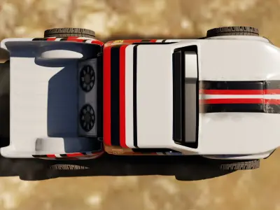 Trophy Truck Low-poly 3D model