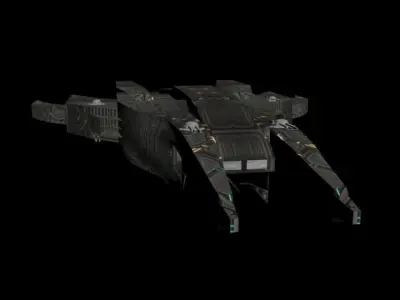 Futuristic Sci-Fi Spacecraft  Free low-poly 3D model