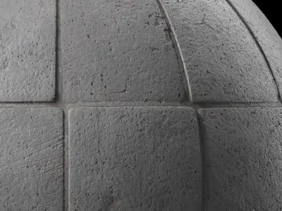Pavement Materials 105- Concrete Paving - Sbsar Pbr 4k Seamless Texture