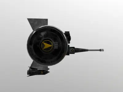 BattleBot Balck 2 Free low-poly 3D model