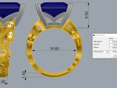 Ring Gold  3D print model