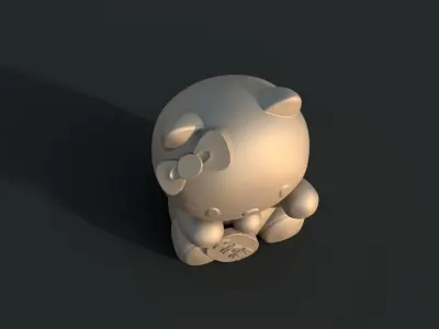 HELLO KITTY MANEKI NEKO LUCKY CHARM 3D print model