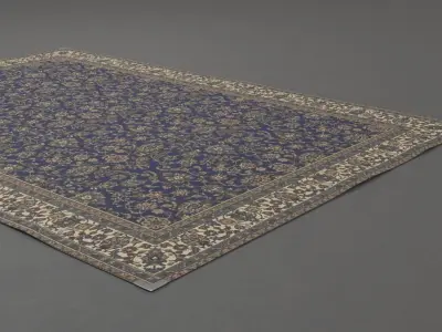 Carpet D 3D model Low-poly 3D model