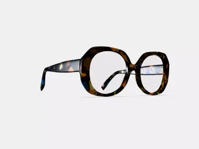 Rosetta Eyeglasses in Amalfi Tortoise 3D model