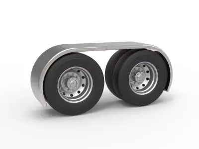 Semi truck Rear fenders Set 2 Scale 1 to 25 3D print model
