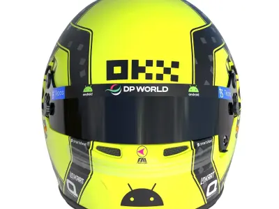 F1 McLaren Helmets 2023 3D model