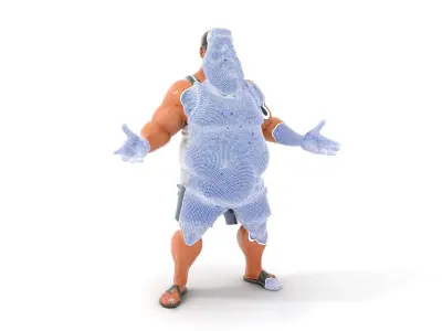 Bearded Casual Rigged and Animated D Character Model Low-poly 3D model