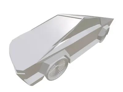 Tesla Cyber Tryck Low-poly 3D model