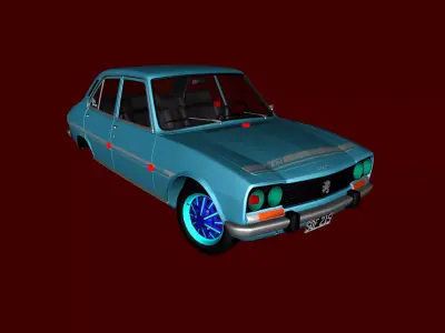 Peugeot 504 and 504 TN 3D model