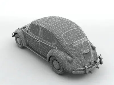 1960s Volkswagen Bug Beetle 3D model