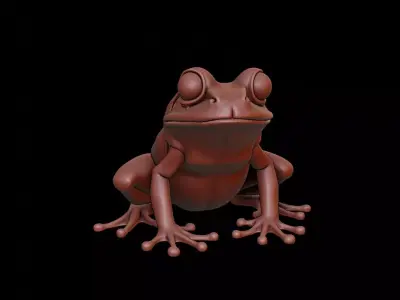 Frog Animal Sculpture 3D print model
