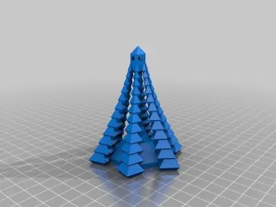 Crystal Facet Ornament Free 3D print model