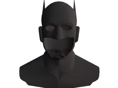 low poly batman mask Free low-poly 3D model