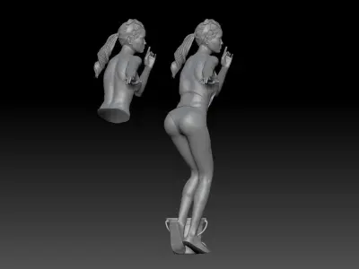 CAR WASH GIRL 1 3D print model